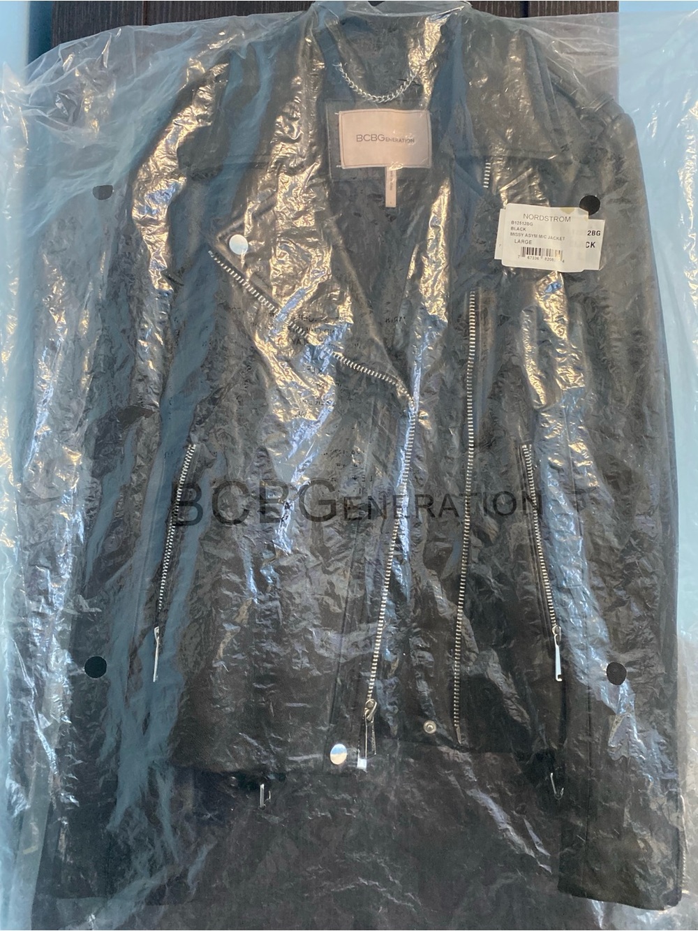 BCBGeneration Black Leather Moto Jacket - Picture 5 of 5